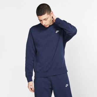 Nike Mens Nike Sportswear Club Fleece Crew in Blue | BV2662-410