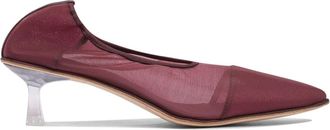 Studio Amelia Studio Amelia, Schoenen, Dames, Rood, 39 EU, Leer, Bordeaux Hakken Pumps Stijlvolle Schoenen