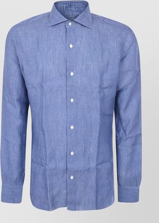 Barba linen regular-fit shirt