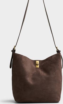 Simons Womens Belt-strap faux-suede bag