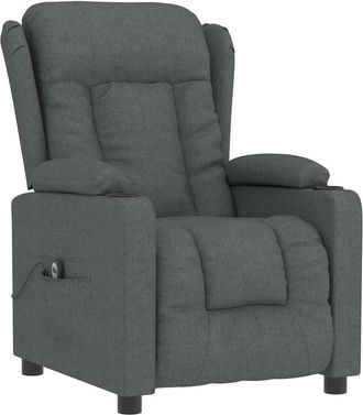 vidaXL Vidaxl - Sill&oacute;n Reclinable El&eacute;ctrico De Tela Gris Oscuro