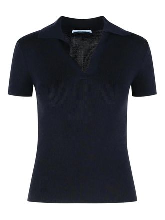 Max Mara Albero ribbed polo top - Blue
