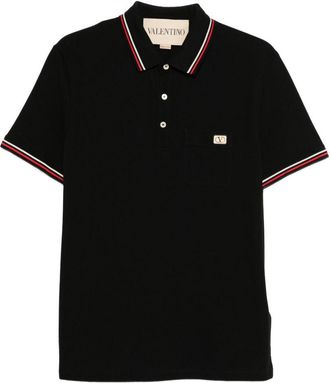 Valentino V-Logo-Signatur-Poloshirt aus Baumwolle
