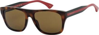 Gucci Zonnebrillen - Heren - Zonnebrillen - Bruin - 56 MM - Accessoires