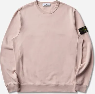 Stone Island Men s Organic Cotton Fleece Crewneck Sweatshirt Antique Rose