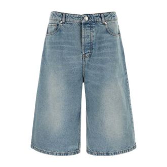 Ami Denim Shorts, male, Blue, Size: W34 Large Fit Bermuda Shorts