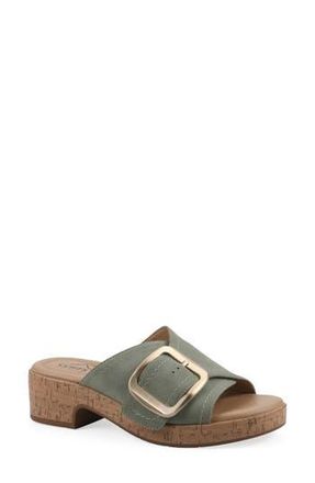 White Mountain Filipia Block Heel Sandal in Sage/Nubuck at Nordstrom Rack, Size 8.5
