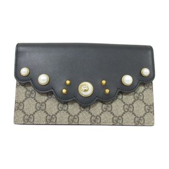 Gucci Black Gg Supreme Chain/Shoulder Wallet (Pre-Owned)