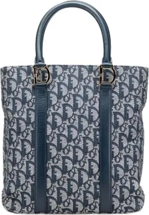Dior Pre-owned Tote Bags, female, Blue, Size: ONE SIZE Pre-owned Canvas Tote Bag