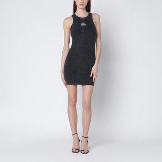 Diesel Washed black dress with metallic Oval D
