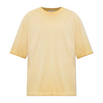 Off-white Tops, Heren, Oranje, 2Xl, Katoen, T-shirt met logo