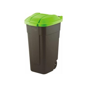 Curver Curver 214125 Papelera 110 L Rectangular Pl&aacute;stico Negro, Verde