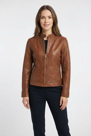 Mauritius Lederjacke MAURITIUS MWKawira, Damen, Gr. 4XL (48), cognac, Obermaterial: 100% Schafsleder. Futter: 100% Polyester. &Auml;rmelfutter: 100% Polyester, unifa