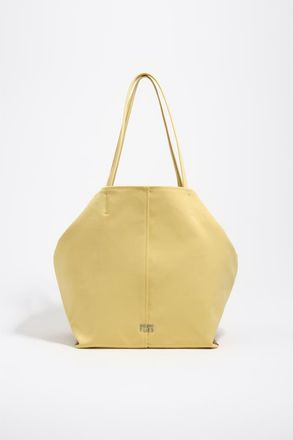 Bimba & Lola Large Gabardine Shopper Bag in Banana at Nordstrom