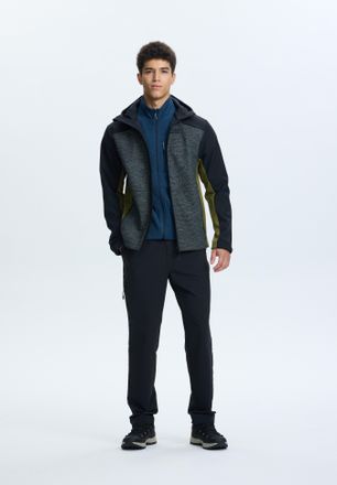 Icepeak Softshelljacke ICEPEAK BEEDEVILLE, Herren, Gr. 46, schwarz (basic schwarz), Obermaterial: 95% Polyester, 5% Elasthan, Jacken Softshelljacke, f&uuml;r sport