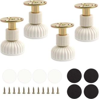 OEM Juego De 4 Patas Ajustables Para Muebles, Patas De Mesa Ajustables Con Base De Goma Antideslizante, Patas Para Muebles, Altura Ajustable De 54 A 63 Mm