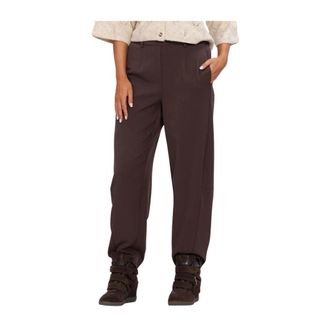 Object Object - Objlisa HW Ankle Barrel Pant - Dames - Broeken - Bruin - Maat: S