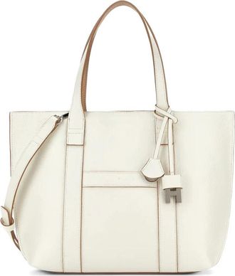 Hogan Small Script Shopping Bag - Dames - Shoppers - Beige - ONE Size - Leer - Tassen