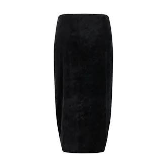 Valentino Womens Black Viscose Long Skirt