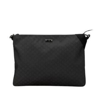 Gucci Pre-owned Cross Body Bags, female, Black, Size: ONE SIZE Pre-owned Nylon Crossbody Bag