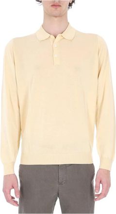 Drumohr Lange Mouwen Polo - Heren - Polos - Geel - L - Katoen - Tops