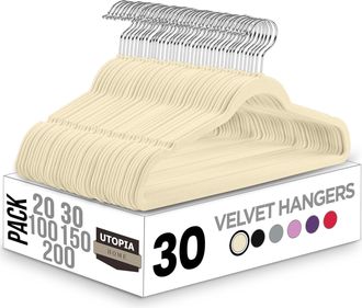 OEM Juego De 30 Perchas De Terciopelo Para Adultos - Antideslizantes, Gancho Giratorio De 360&deg;
