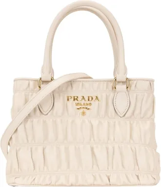 Prada Tassen, Dames, Wit, ONE Size, Leer, Handbags