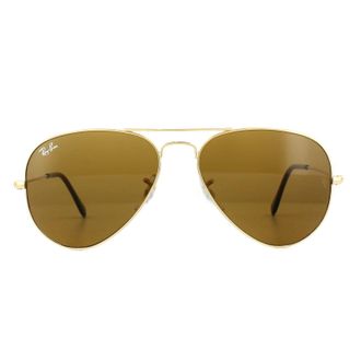 Ray-Ban Aviator Gold Brown Sunglasses