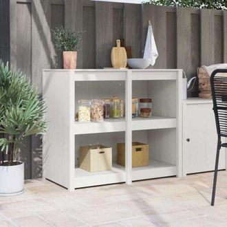 vidaXL vidaXL Mobile da cucina con lo scaffale Bianco caldo 106 x 55 x 92 cm