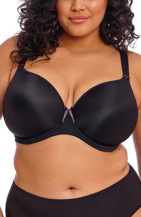 Elomi Bijou Full Figure Underwire Plunge Bra in Black at Nordstrom, Size 34Ff