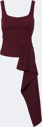 Roland Mouret Draped wool and silk top