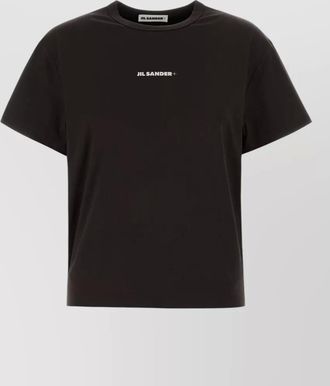 Jil Sander stretch polyester crew neck short sleeve t shirt