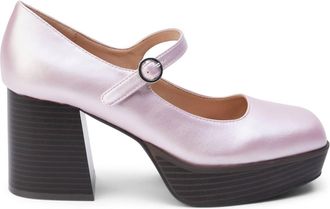Matisse Footwear Womens Matilda Platform Heel Mary Jane Shoes In Metallic Rose