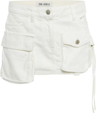 The Attico Gonna denim con tasche - Bianco