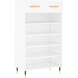 vidaXL Zapatero madera de ingeniería blanco 60x35x105 cm Vidaxl