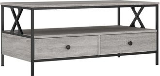 vidaXL Coffee Table Grey Sonoma 100x51x45 cm Engineered Wood Vidaxl
