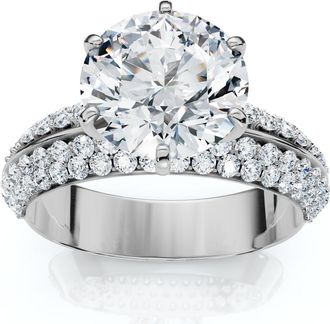 Pompeii3 Certified 2 1/2Ct Kayle Diamond Engagement Ring 14k Gold or Platinum Lab Grown