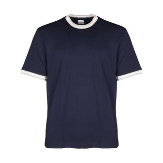Eleventy T-Shirts, male, Blue, Size: 2XL T-Shirts