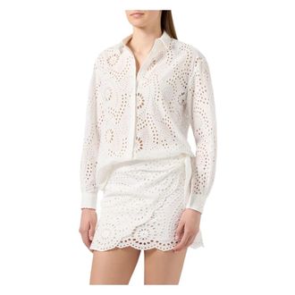 MC2 Saint Barth Shirts, female, White, Size: L Meredith Sangallo Girasole Long Sleeve Shirt