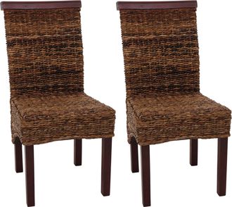 Hhg Hhg - Nunca Usado] Lote De 2 Sillas De Comedor Silla De Mimbre M45 Silla De Mimbre Banana, Light, Sin Cojines