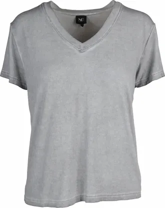 N&Uuml; Denmark V-Neck Short Sleeve T-Shirt In Sage