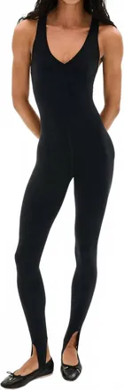 SPLITS59 Darci Airweight Stirrup Jumpsuit In Black