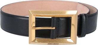 Jimmy Choo London Black Arlie Calf Leather Belt