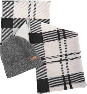 Barbour Pendle Beanie & Ampblair Scarf Set