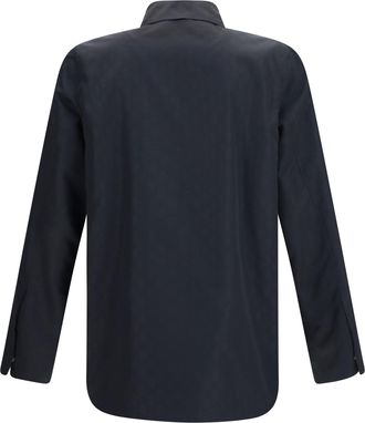 Gucci Mens Gg Light Silk Faille Jacket Black Polyamide
