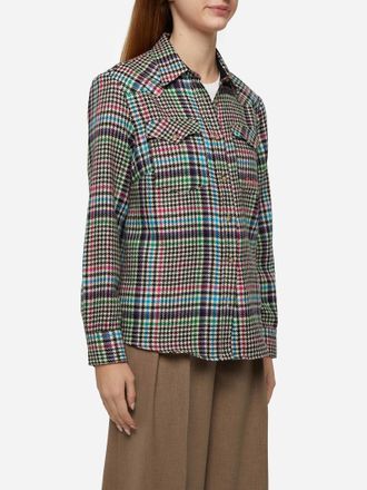 MC2 Saint Barth Wool Shirt Deer With Prince Of Wales Print