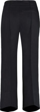 Bottega Veneta Womens High-Rise Cotton Trousers Blue Straight