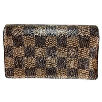 Louis Vuitton Pre-owned Wallets, female, Brown, Size: ONE SIZE Pre-owned Portefeuille Tresor Damier Wallet