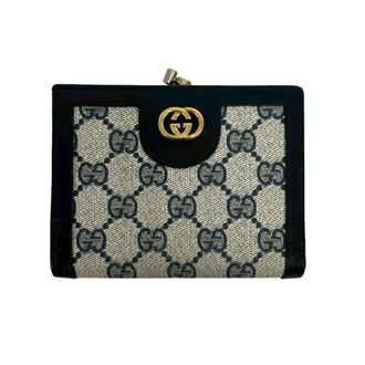 Gucci Navy Leather Pvc Wallet (Bi-Fold) (Pre-Owned)