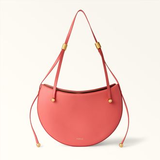 Furla Moonstone Shoulder Bag M Aperitivo Orange Sidney Calf Leather Woman